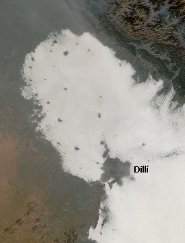 Mlha nad severní Indií, 7. prosince 2016